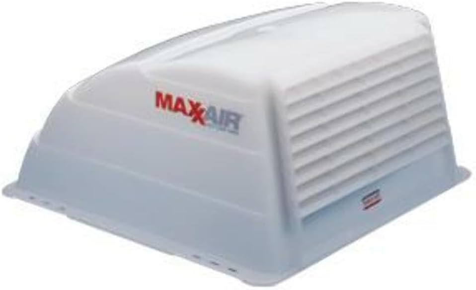 Maxx I Original Vent Cover - Keep Rain Out & Let Fresh Air In; RV Roof Vent Cover, Zero-Leak Mounting System, Prevents Bugs & Leaves, Eliminates Stale Air, Smoke & Odors, White (00-933066)