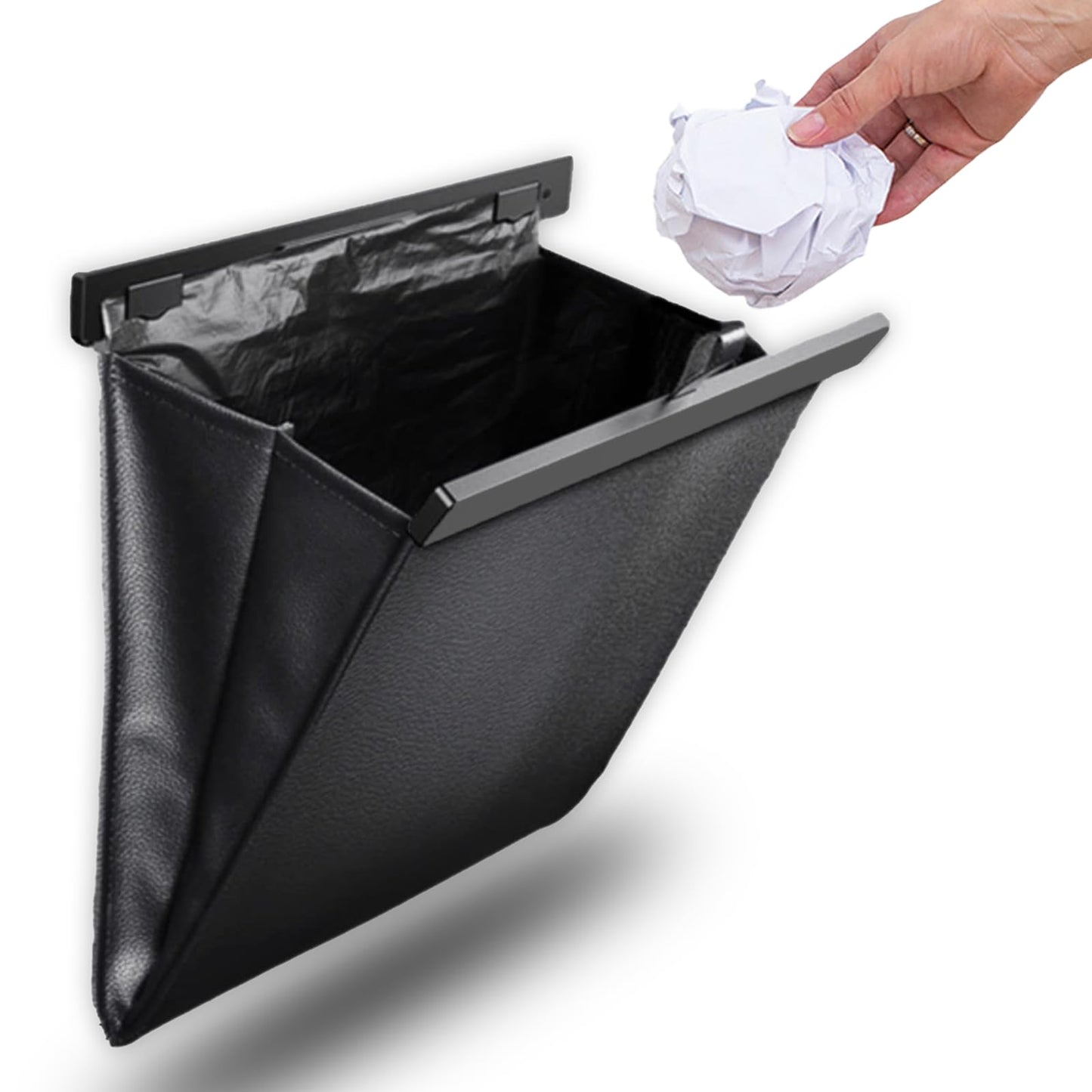 【多車種対応】車用ゴミ箱 車用品 車 便利グッズ 小物入れ POPOT (ベージュ)