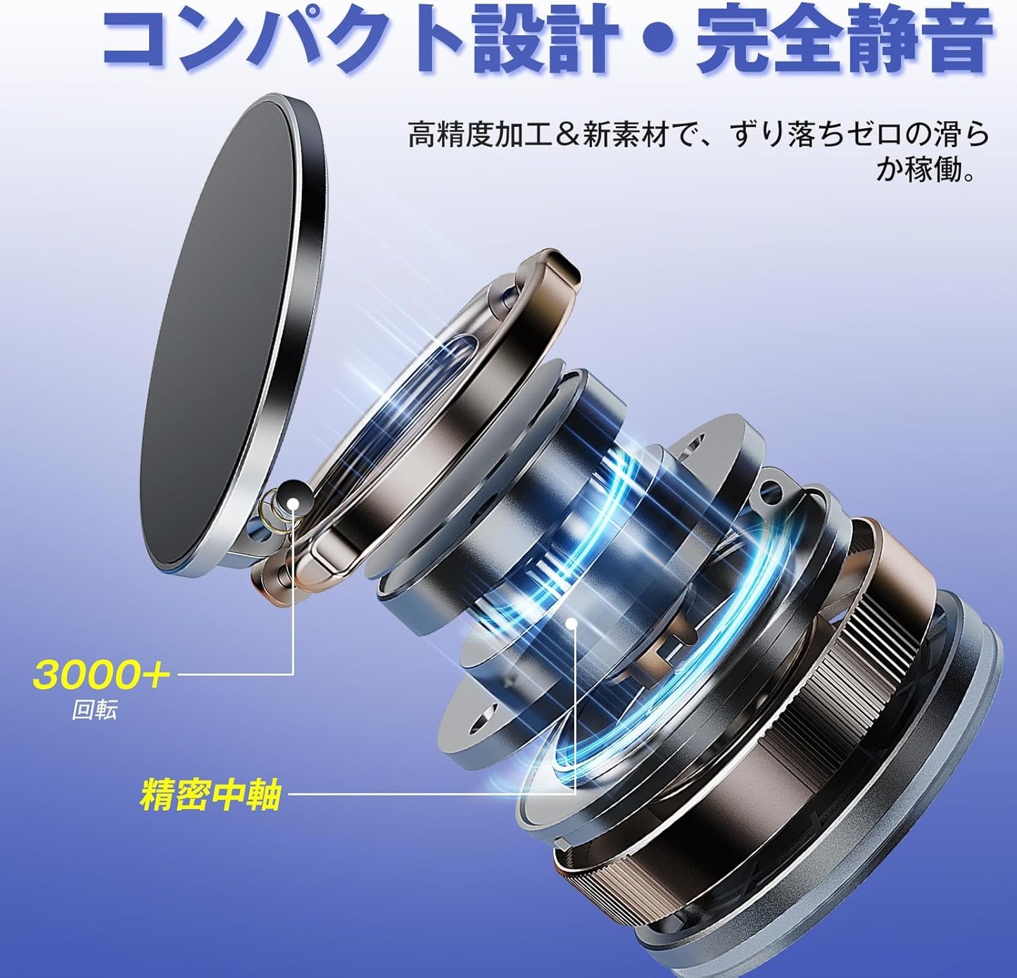 スマホホルダー 車 マグネット 【2025 magsafeホルダー】 360°調整可能【真空吸盤+超強磁力】 N55磁石 車載スマホホルダー カー用品 高級合金素材 車 【片手操作】 スマホスタンド iPhone16/iphone8/iphone7/iPhone SE/Sony/Samsung/HUAWEI/Google/iPhone&Android全機種と(ケース対応)