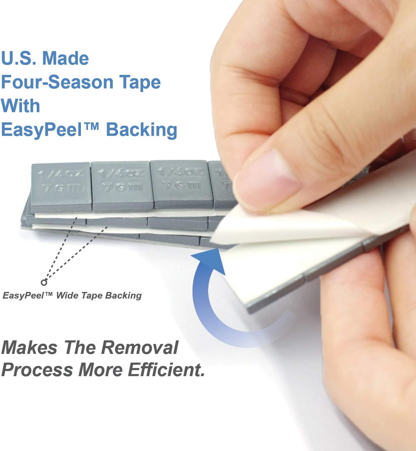 CKAuto 1/4oz, 0.25oz, Grey, Adhesive Stick on Wheel Weights, EasyPeel Type. Cars, Trucks, SUVs, Motorcycles, Low Profile, 60oz/Box, U.S. OEM Quality, (240pcs)