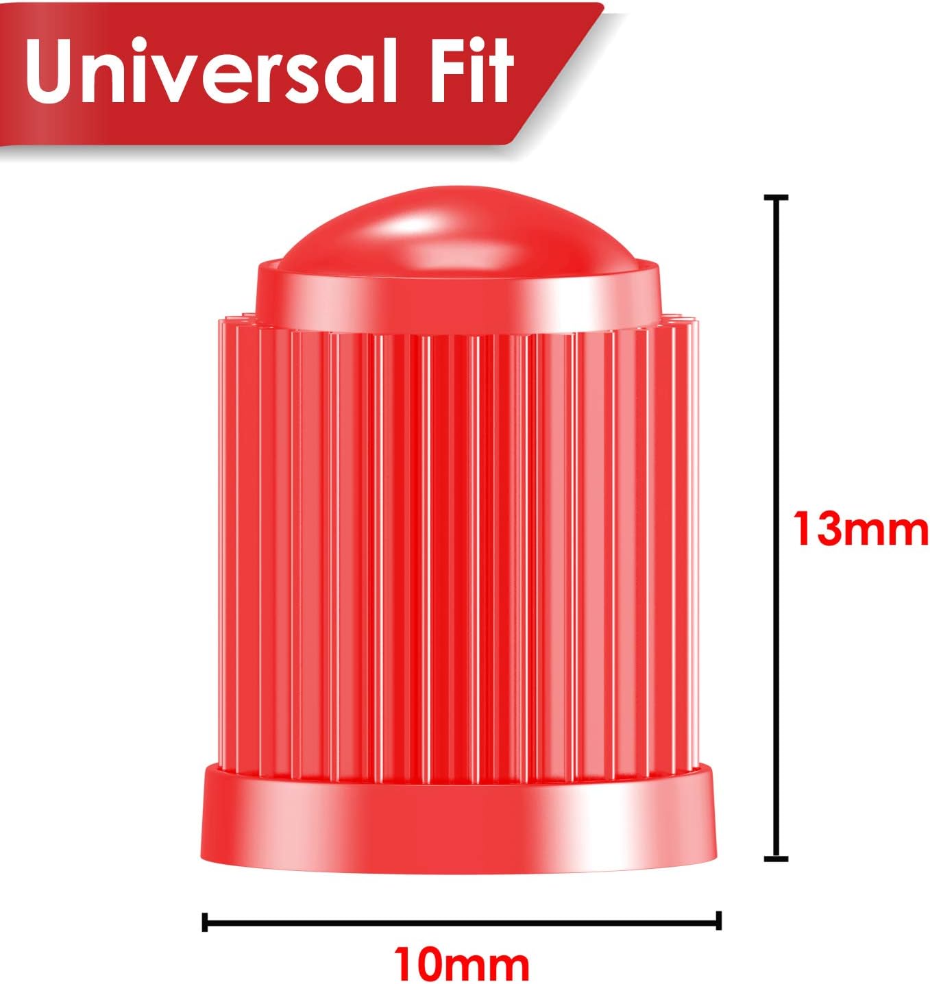 (30 Pack) Tire Stem Valve Caps, with O Rubber Ring, Universal Stem Covers for Cars, SUVs, Bike and Bicycle, Trucks, Motorcycles, Airtight Seal Heavy Duty (Red (30 Pack))