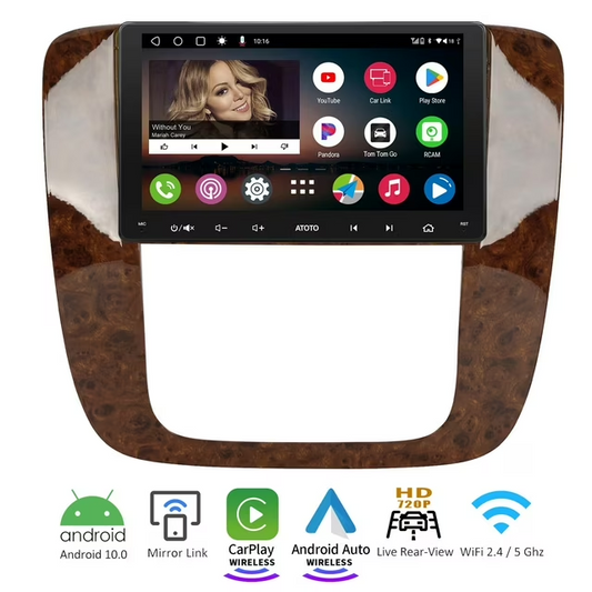 ATOTO A6 PF 9inch IPS Display Double Din Car Stereo Compatible with Chevrolet Suburban 2007-2014,2+32G Wireless CarPlay & Wireless Android Auto Dual Bluetooth Mirror Link[Vehicle Specific]