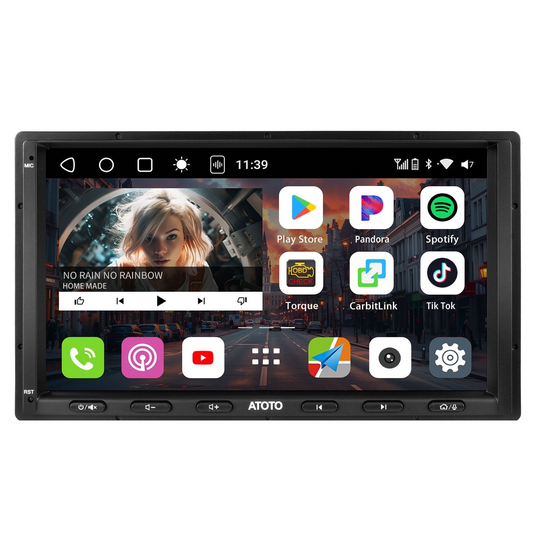ATOTO Double Din Car Stereo 7''Car Audio Wireless Apple Carplay & Wireless Android Auto Built in Drivechat Voice Assistant,4G+32G GPS Tracking,Built in 4G LTE(S8MS)