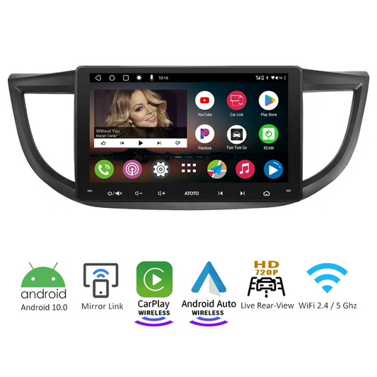 ATOTO A6 PF 9inch IPS Display Double Din Car Stereo Compatible with Honda CR-V (2012-2016),2+32G Wireless CarPlay & Wireless Android Auto Dual Bluetooth Mirror Link[Vehicle Specific]