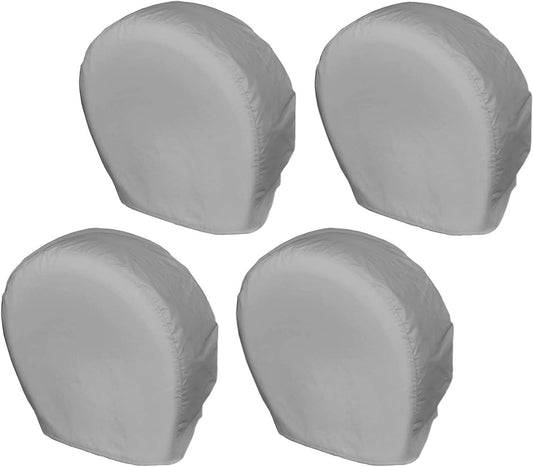 Explore Land Tire Covers 4 Pack - Tough Wheel Protector for Truck, SUV, Trailer, Camper, RV Universal Fits Tire Diameters 39-42 inches, Charcoal